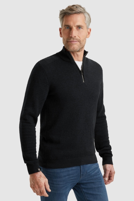 Vanguard half zip collar cotton mouline
